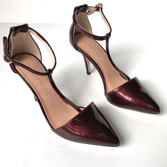 Maiden Lane Ella T-Strap Pointed Toe Heels - Picture 6 of 10